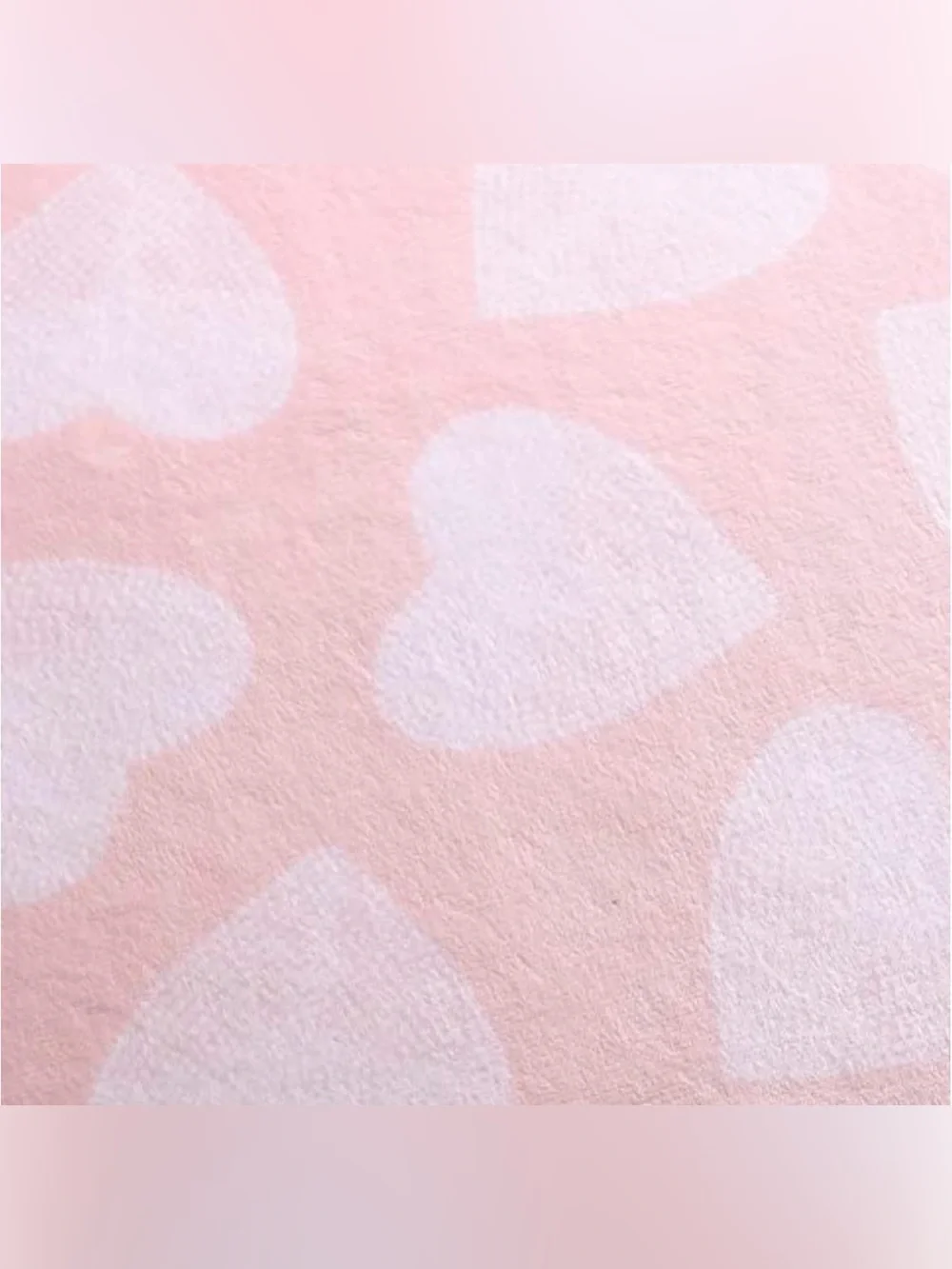 Betsey Johnson Pink & White Heart Blanket - Picture 2 of 5
